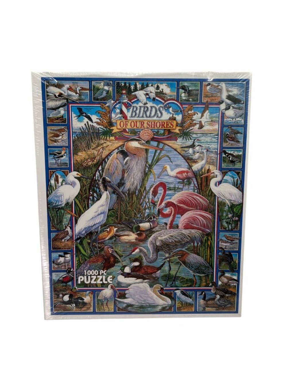 NEW VTG Birds Of Our Shores 1000-Piece Puzzle White Mountain Retired Print USA